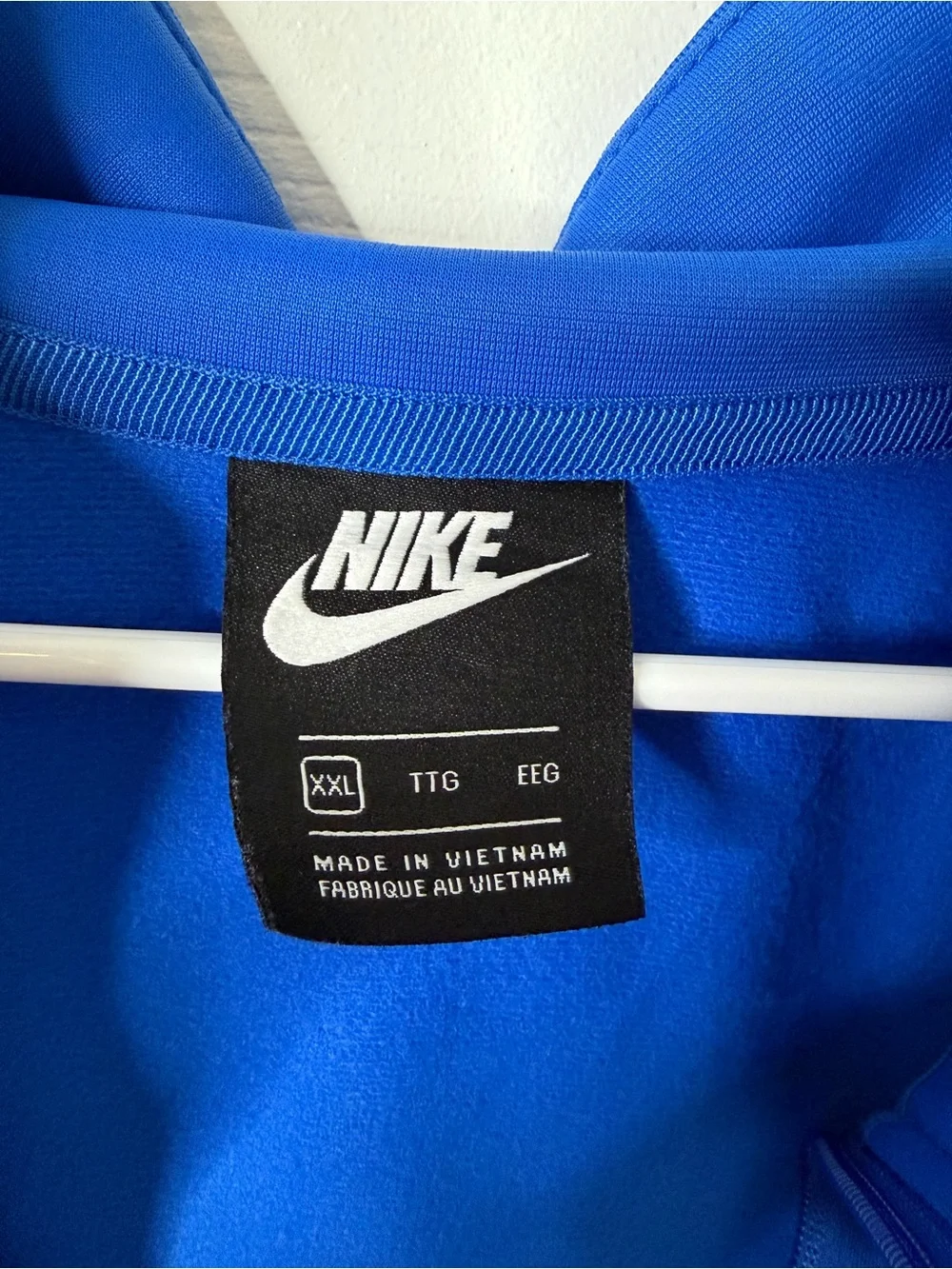 Nike Just Do It Track Jacket Men’s XXL Blue Full Zip Logo Tape